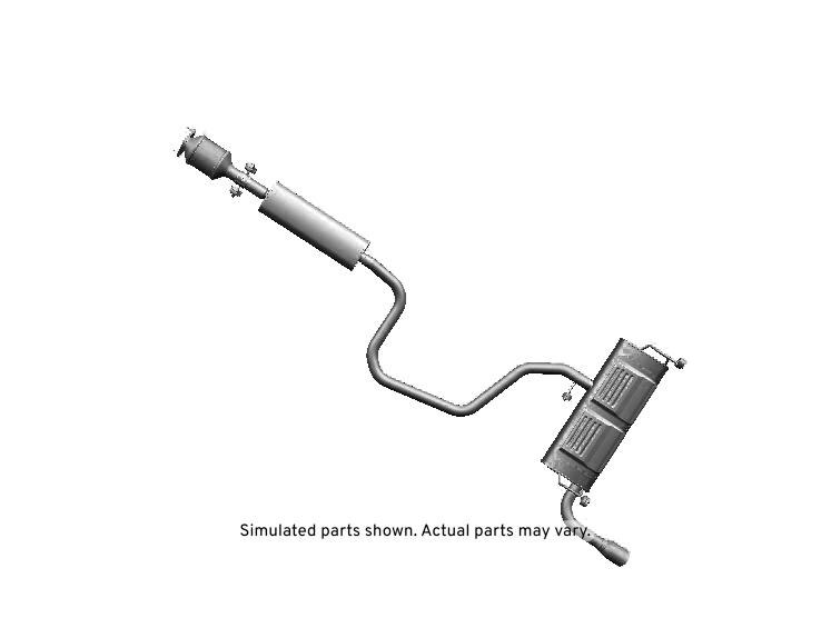 GM Genuine Parts Exhaust Muffler Assembly with 3-Way Catalytic Converter, Pipe, Insulators, and Gasket