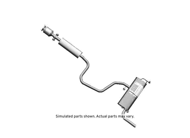 GM Genuine Parts Exhaust Muffler Assembly with 3-Way Catalytic Converter, Insulator, and Gasket