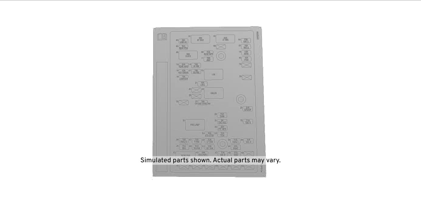 GM Genuine Parts Fuse Block Label