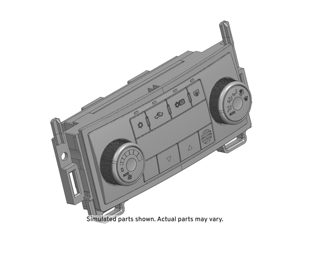 GM Genuine Parts Refined Silver Metallic Heater and Air Conditioning Control