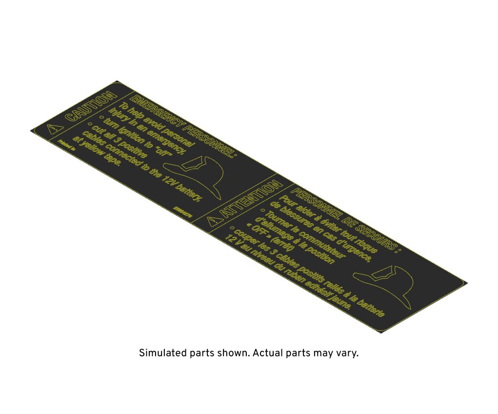 GM Genuine Parts Battery Warning Label