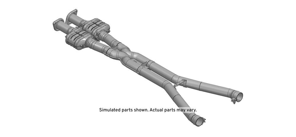 GM Genuine Parts Exhaust Pipe with 3-Way Catalytic Converter, Shield, Flange, and Bolts