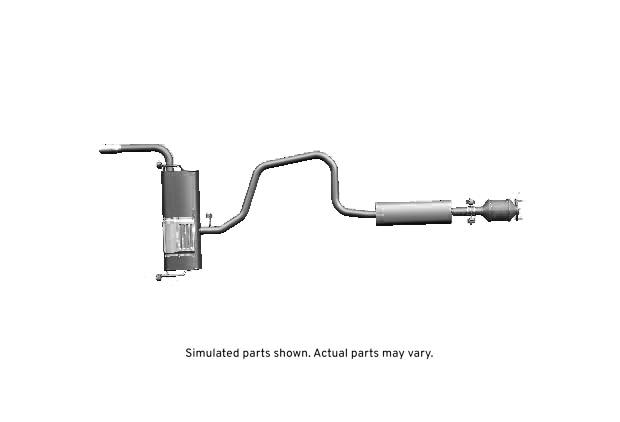 GM Genuine Parts Exhaust Muffler Assembly with 3-Way Catalytic Converter, Insulator, and Gasket