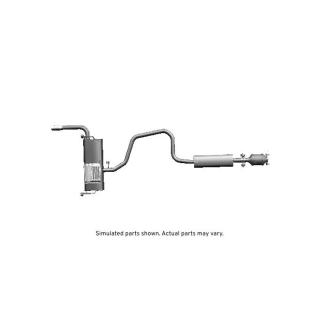GM Genuine Parts Exhaust Muffler Assembly with 3-Way Catalytic Converter, Insulator, and Gasket