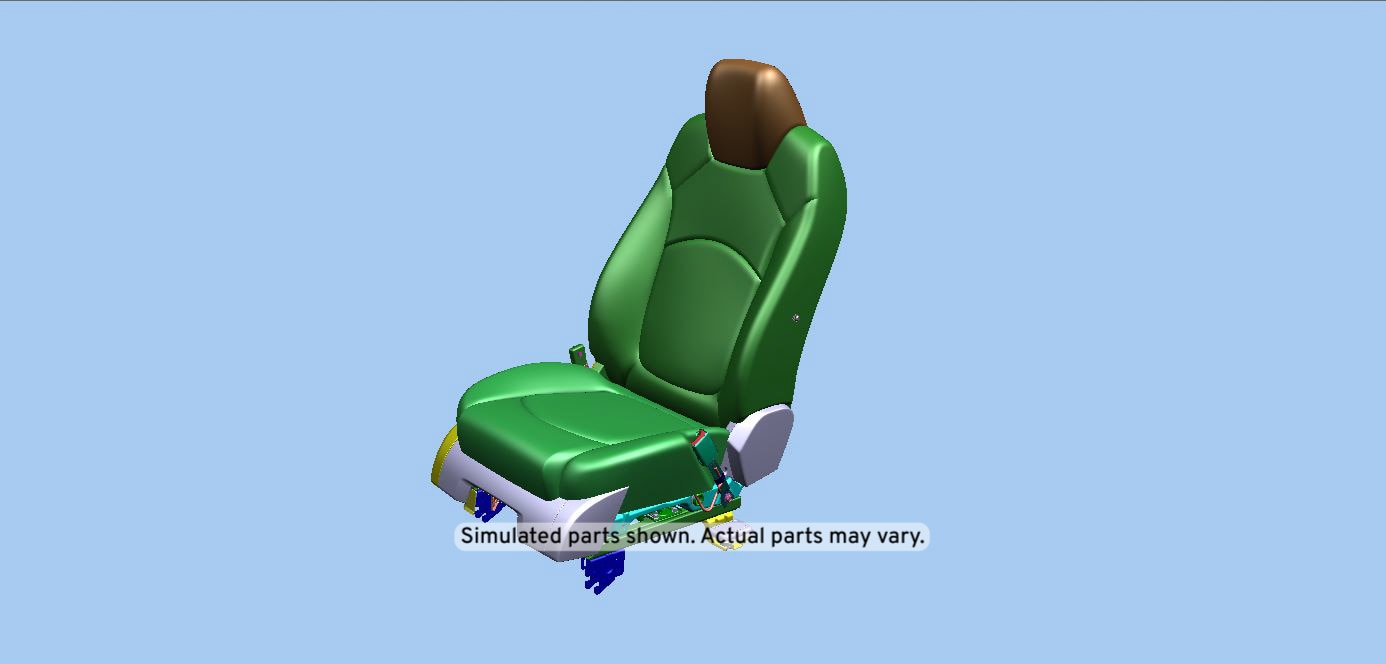 GM Genuine Parts Light Titanium Passenger Seat