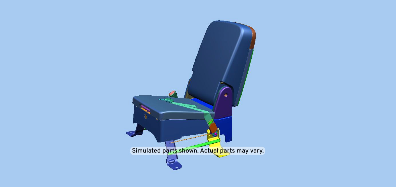 GM Genuine Parts Light Titanium Front Center Seat