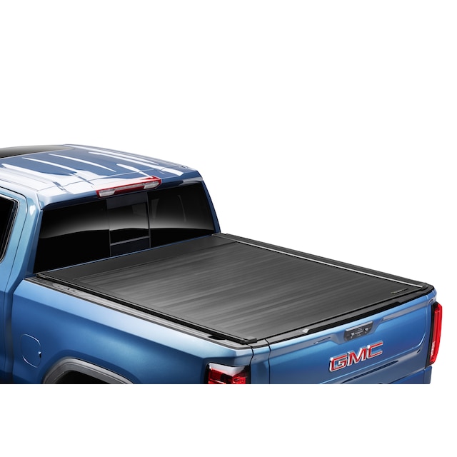 Short Bed Embark LSe Power Retractable Truck Bed Cover in Black with T-Slot Rails by Advantage® - Associated Accessories