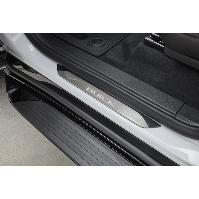 Illuminated Front Door Sill Plates in Stainless Steel with Buick Script