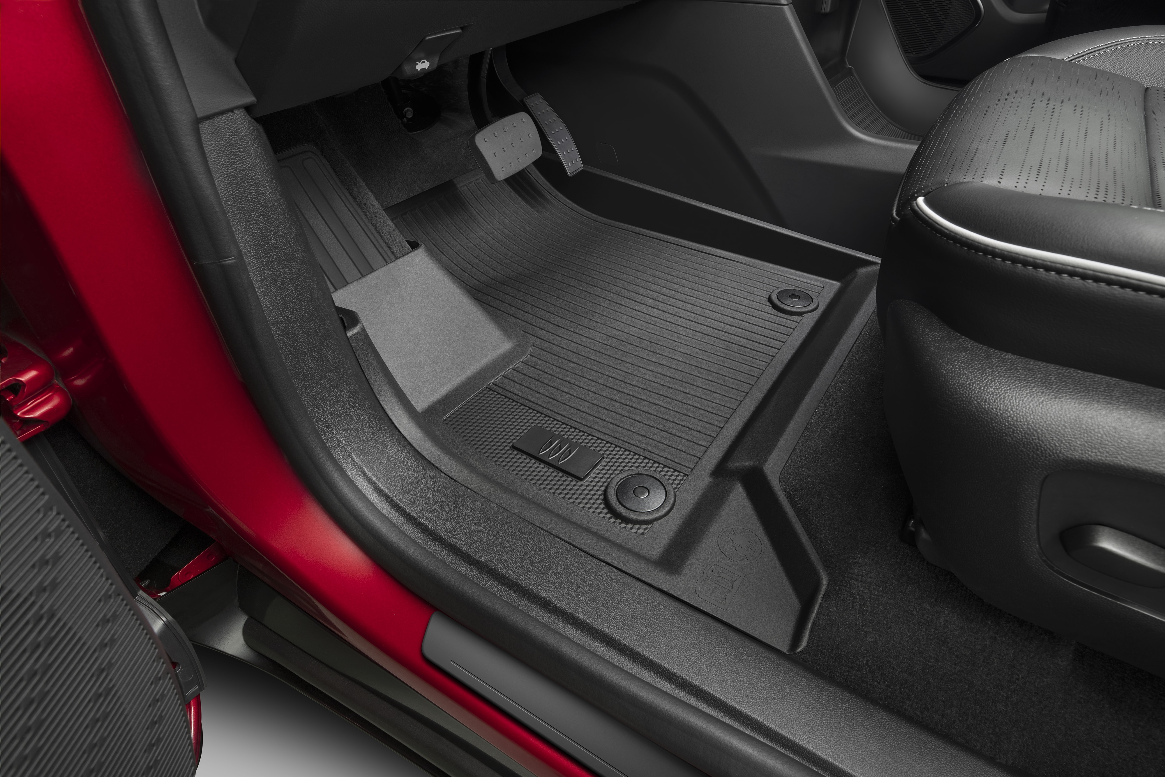 First-Row Premium All-Weather Floor Liners in Black with Buick Tri-Shield Logo