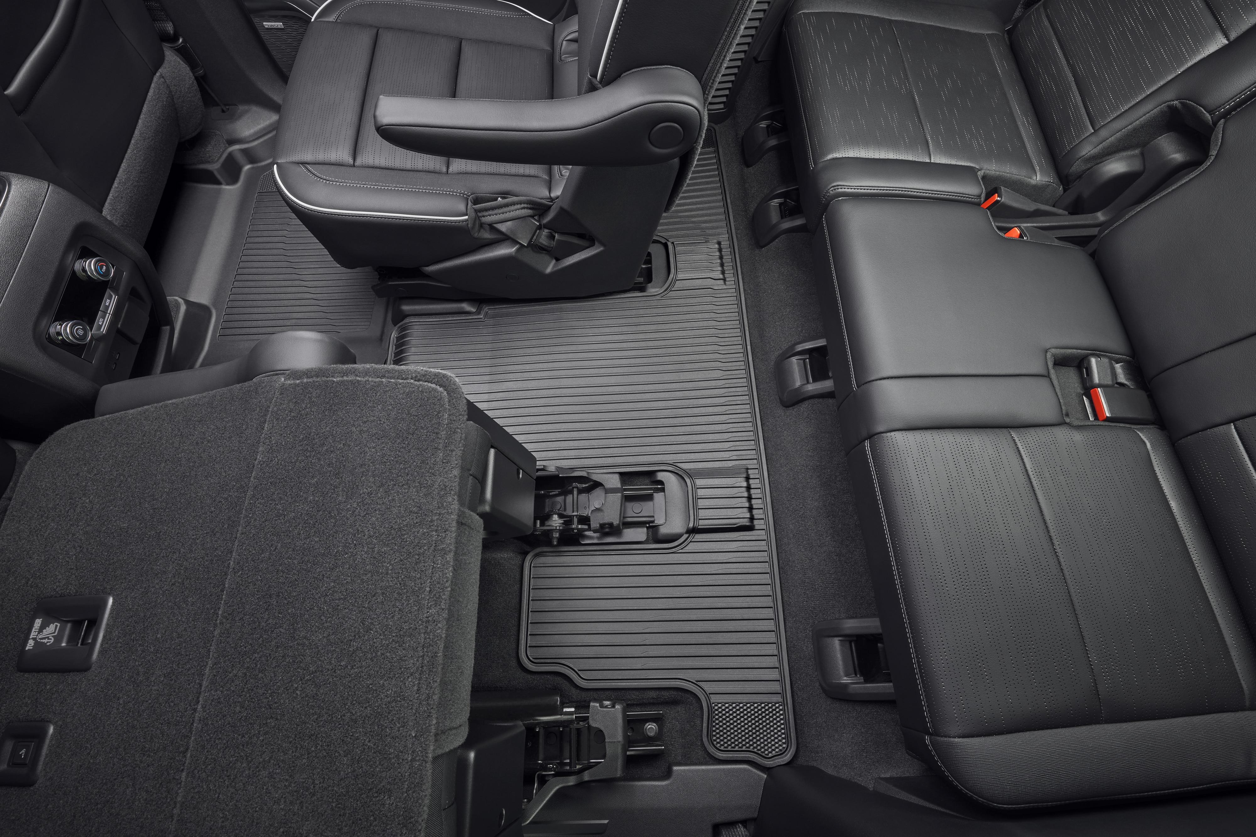 Third-Row One-Piece Premium All-Weather Floor Liner in Black (for Models with Second-Row Captain's Chairs)
