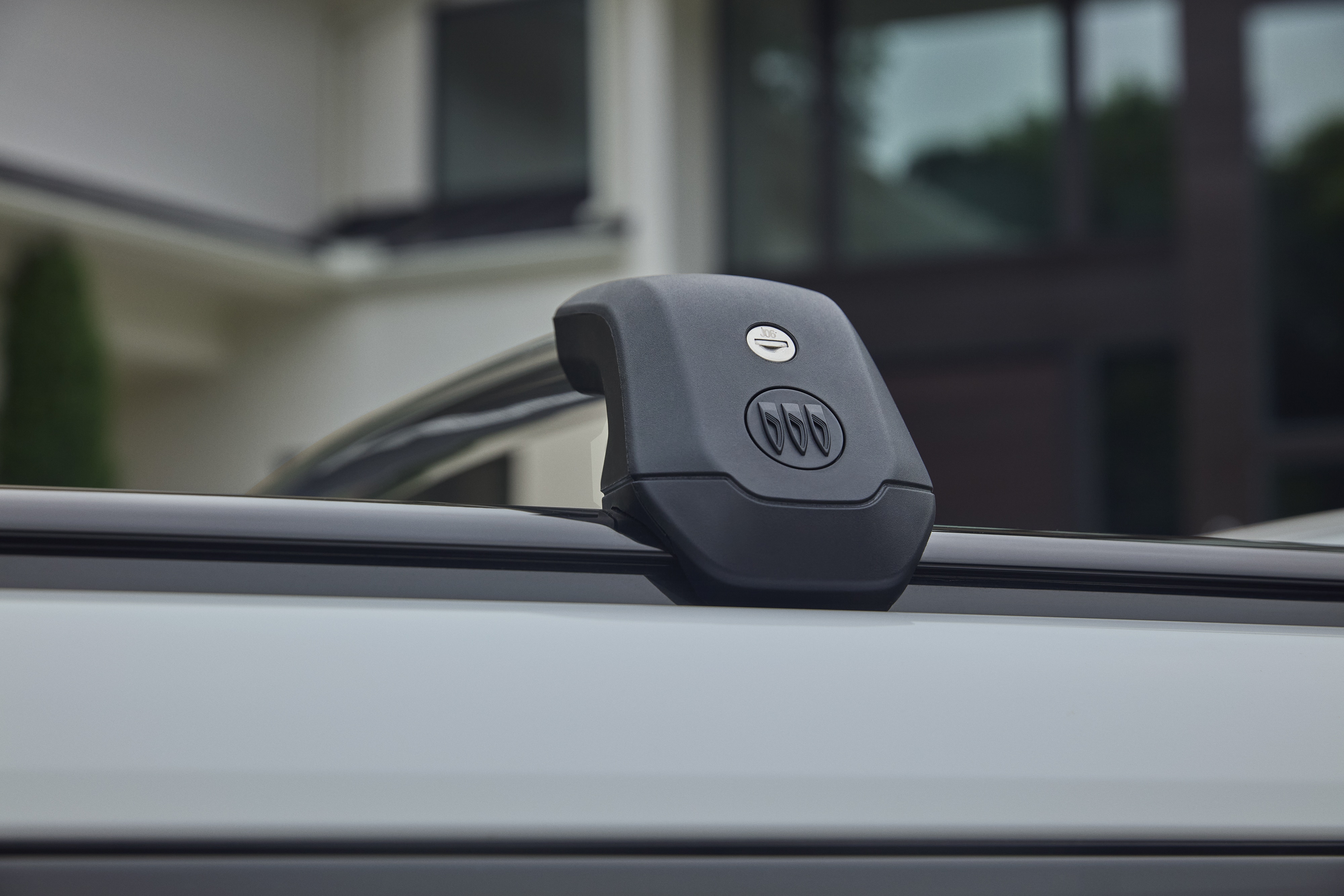 Roof Rack Cross Rail Package in Black with Buick Tri-Shield Logo
