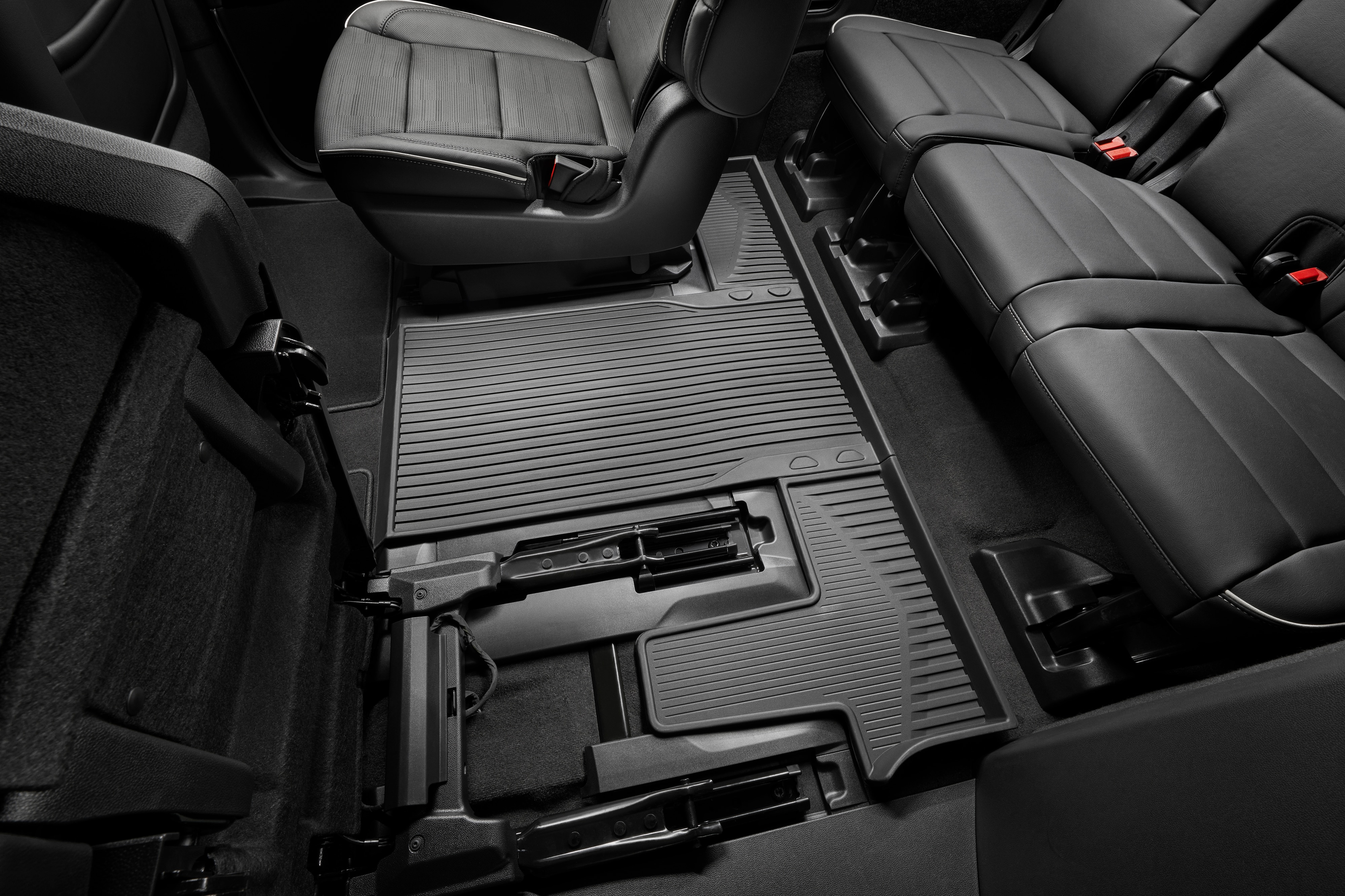 Third-Row Interlocking Premium All-Weather Floor Liner in Jet Black (for Models with Second-Row Captain's Chairs)