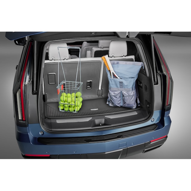 Integrated Cargo Liner in Jet Black with Cadillac Logo