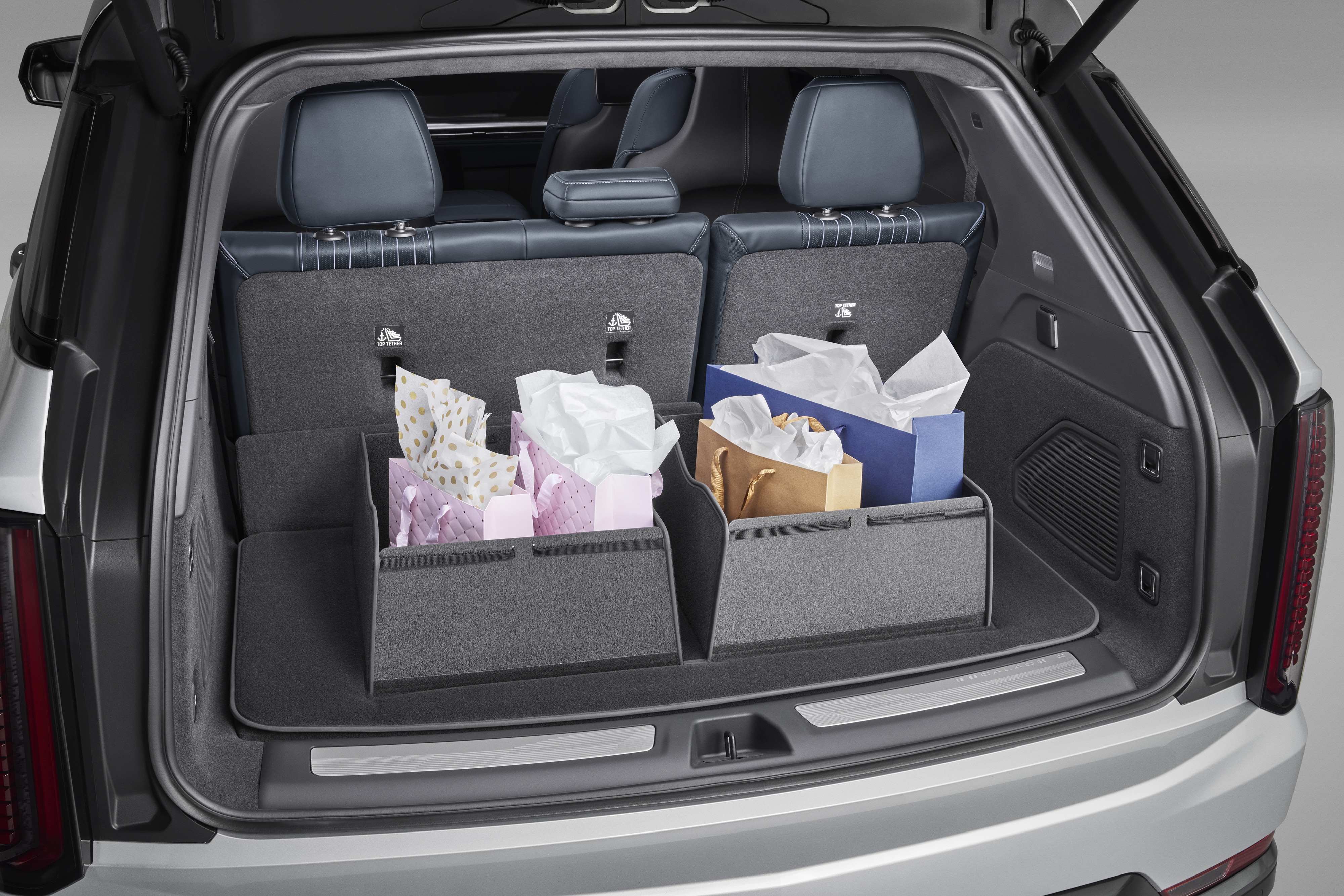 Premium Carpeted Cargo Area Mat in Backen Black with Integrated Cargo Bins