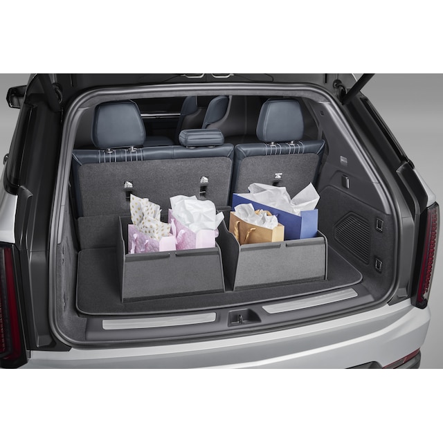 Premium Carpeted Cargo Area Mat in Backen Black with Integrated Cargo Bins