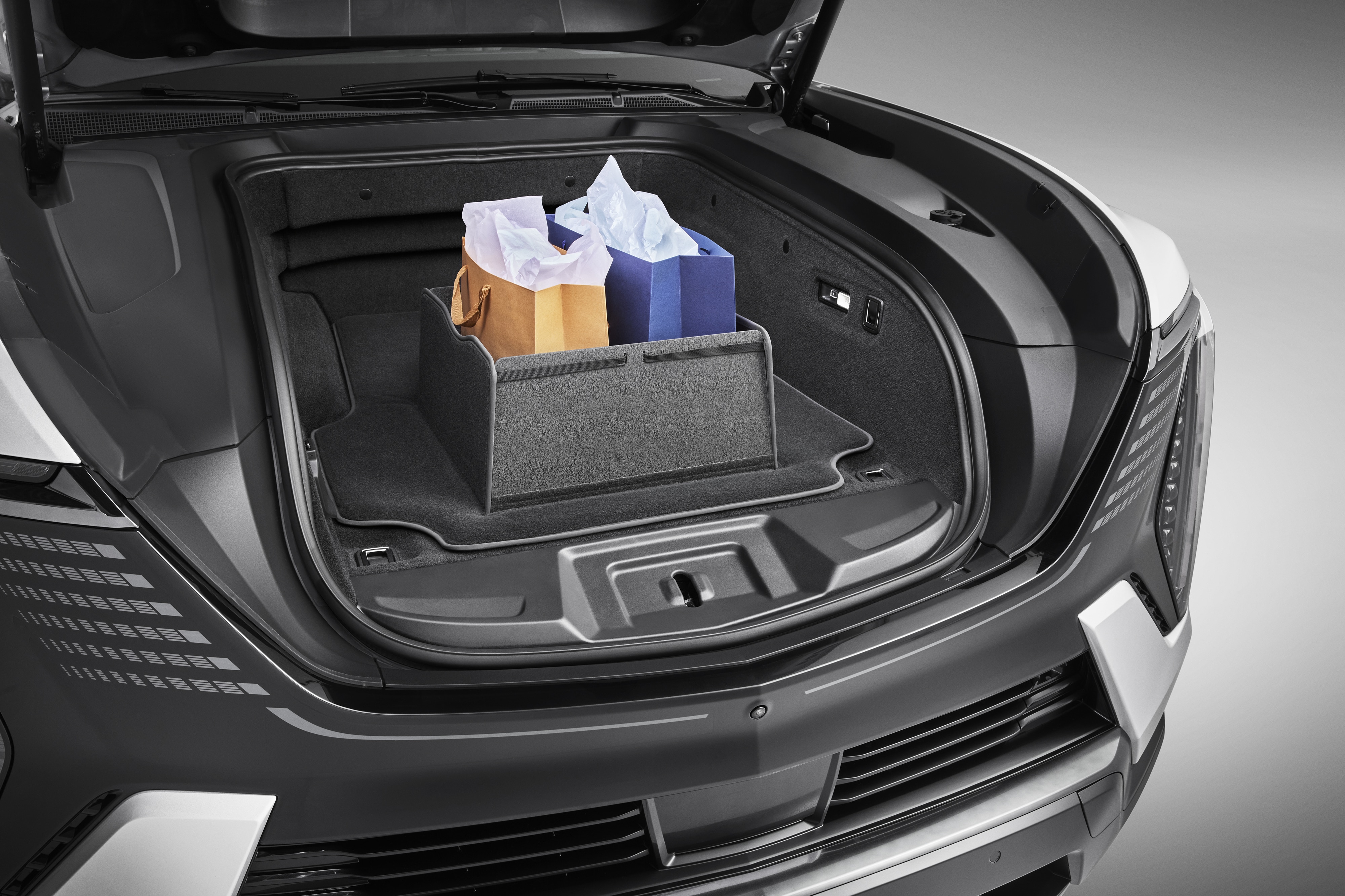 Carpeted Cargo Area Mat for eTrunk™ with Integrated Cargo Bin