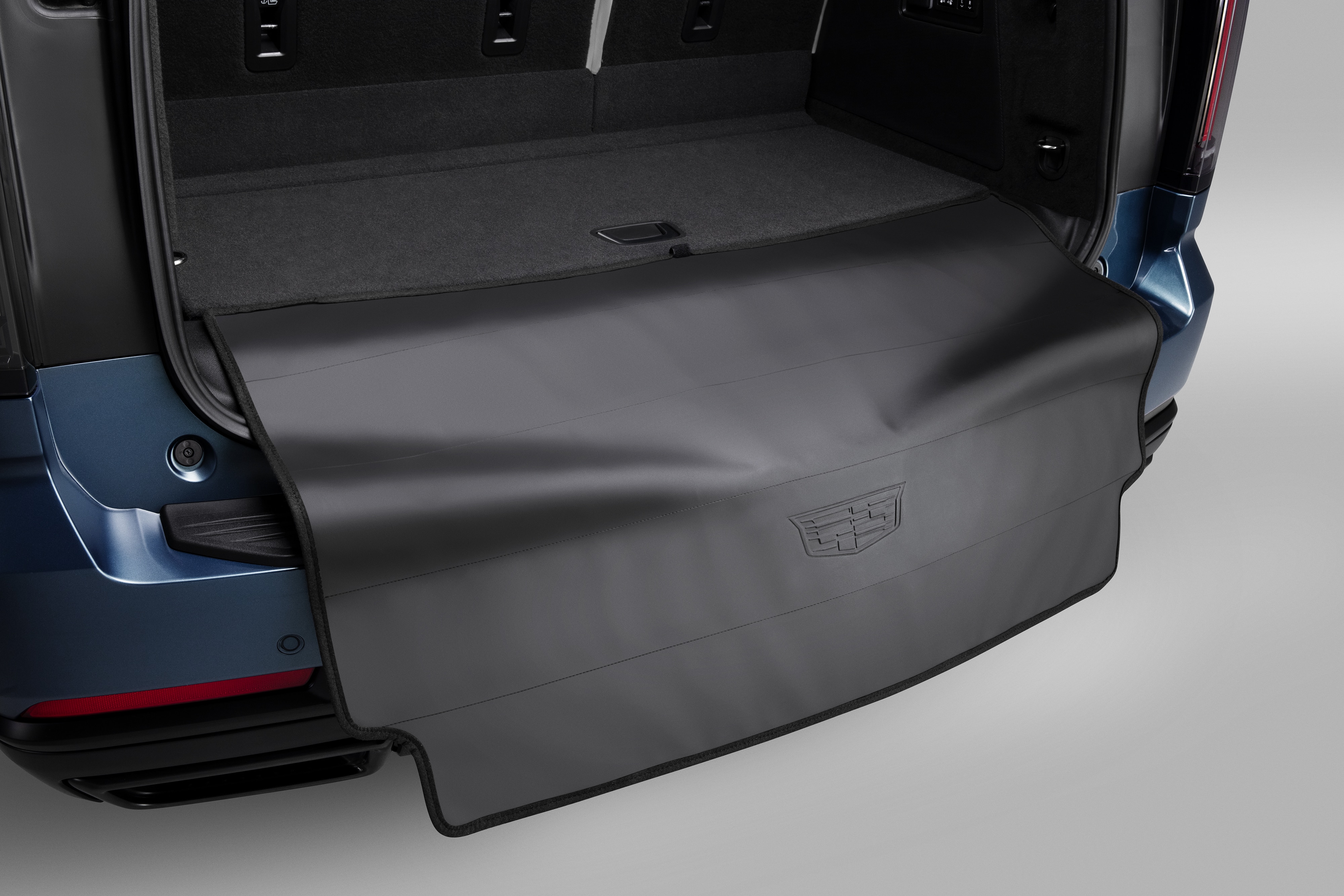 Rear Bumper Protector in Black with Cadillac Logo