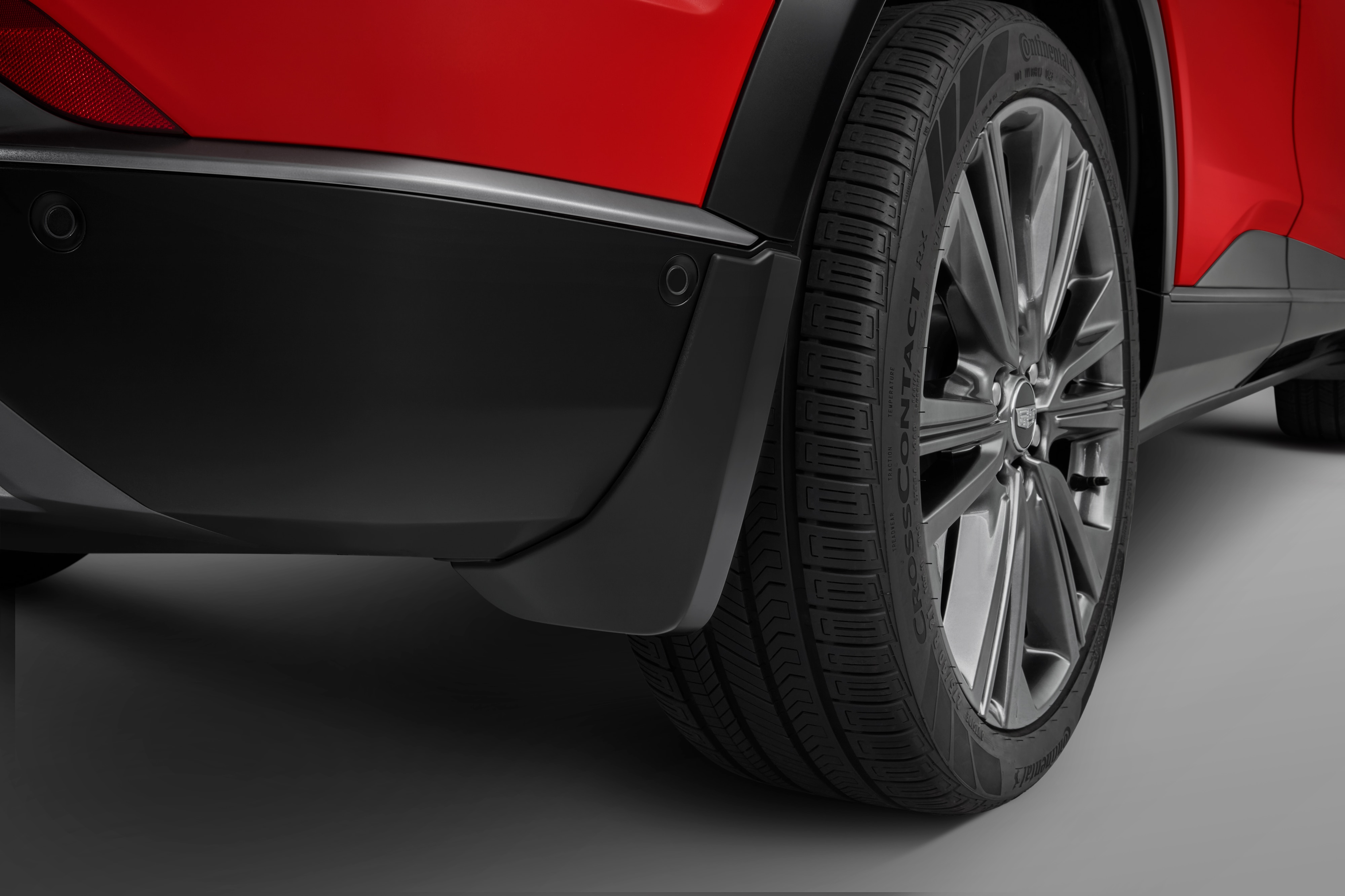 Cadillac Rear Splash Guards Painted in Gloss Black | 86551967