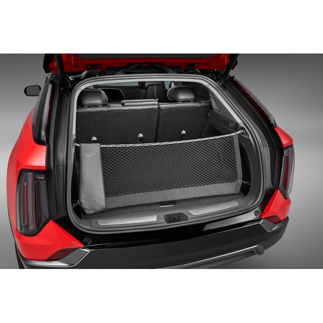 Vertical Cargo Net with Storage Bag featuring Cadillac Logo
