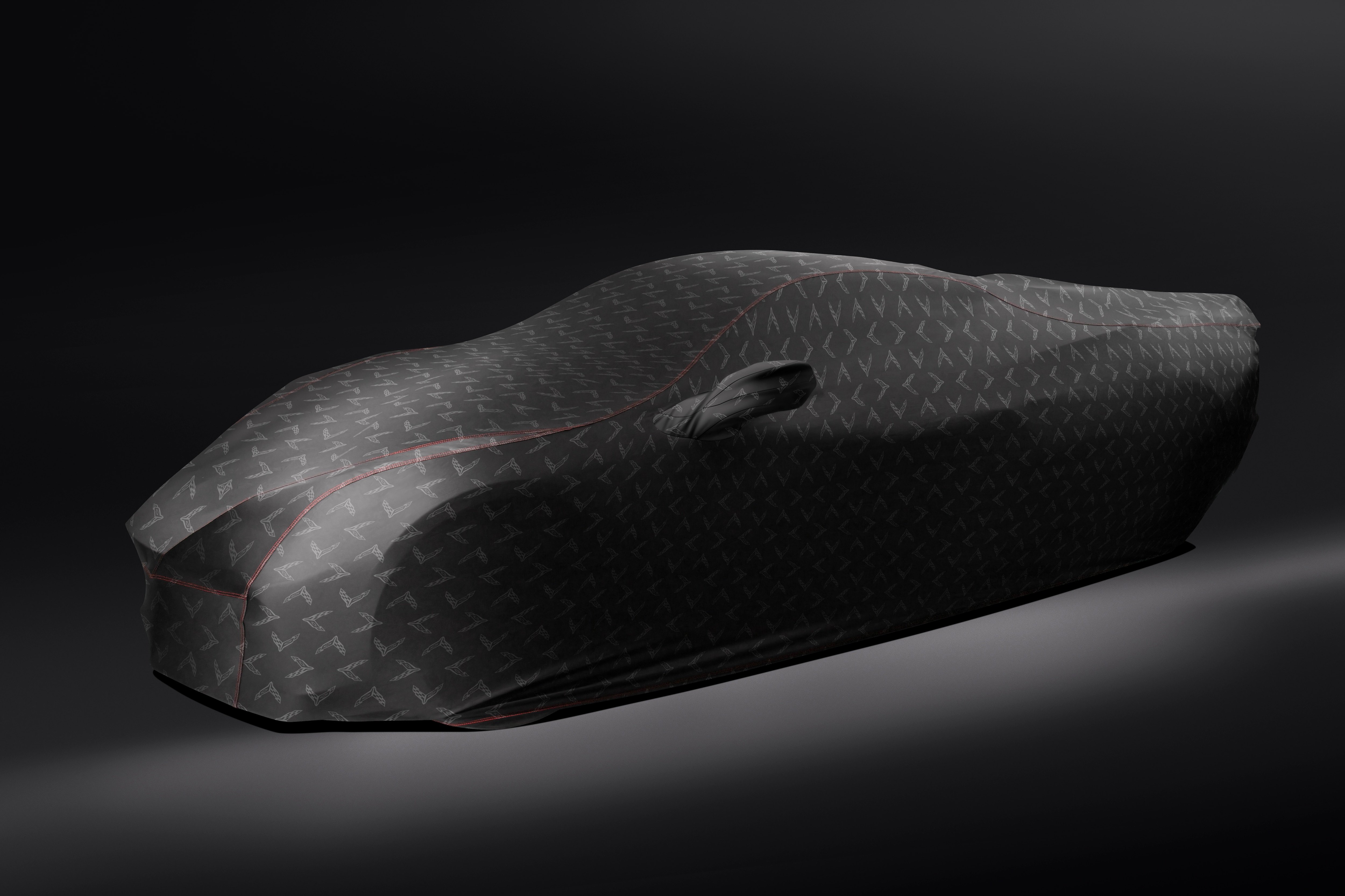 Premium Indoor Car Cover in Black with Debossed Crossed Flags Logo