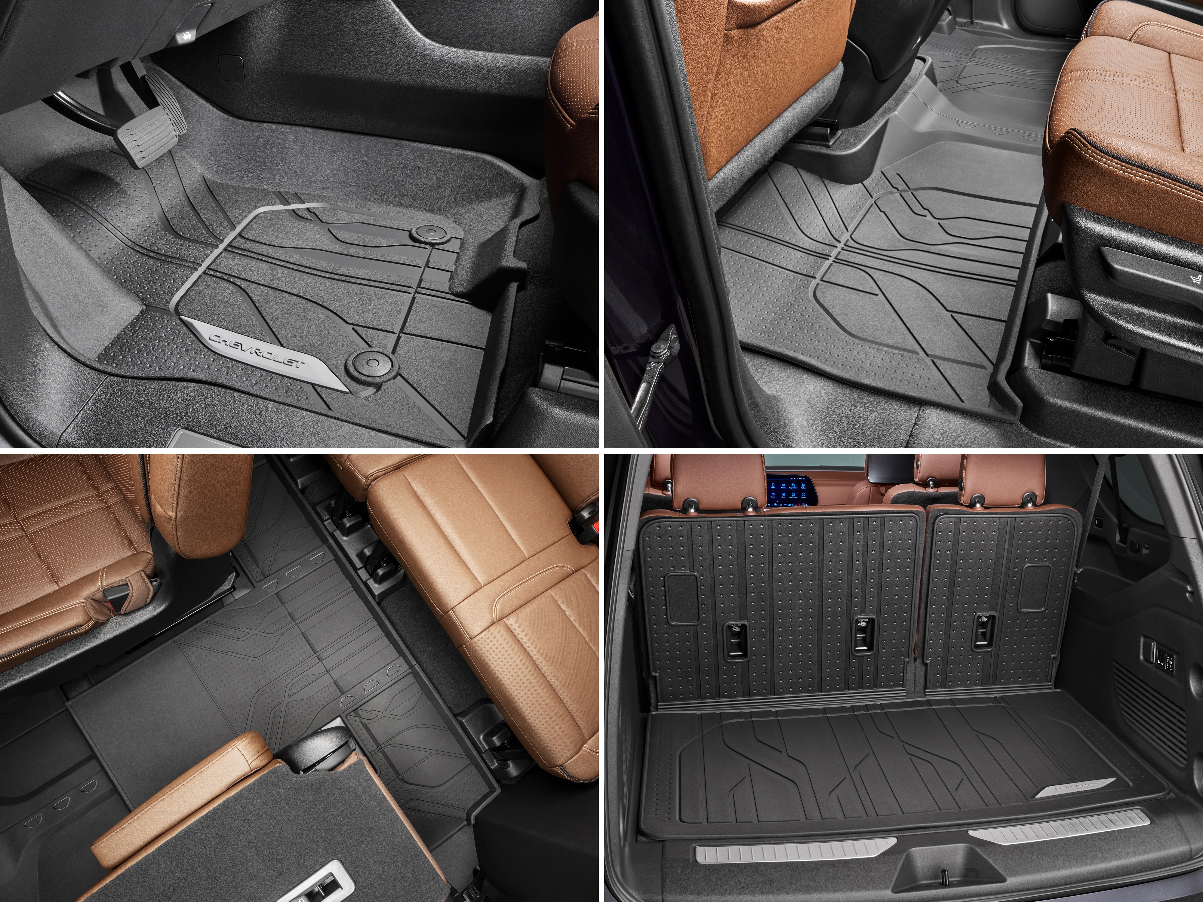 Suburban 2021-2026 All-Weather Floor and Cargo Liner Package for Models with Second-Row Captains Chairs