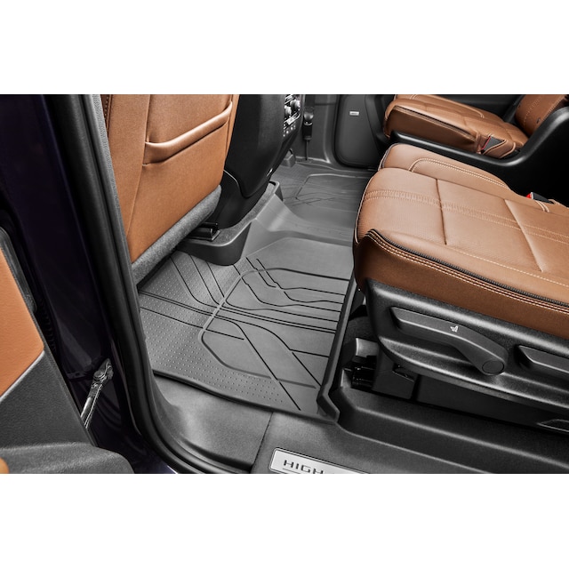 Second-Row Interlocking Premium All-Weather Floor Liners in Jet Black