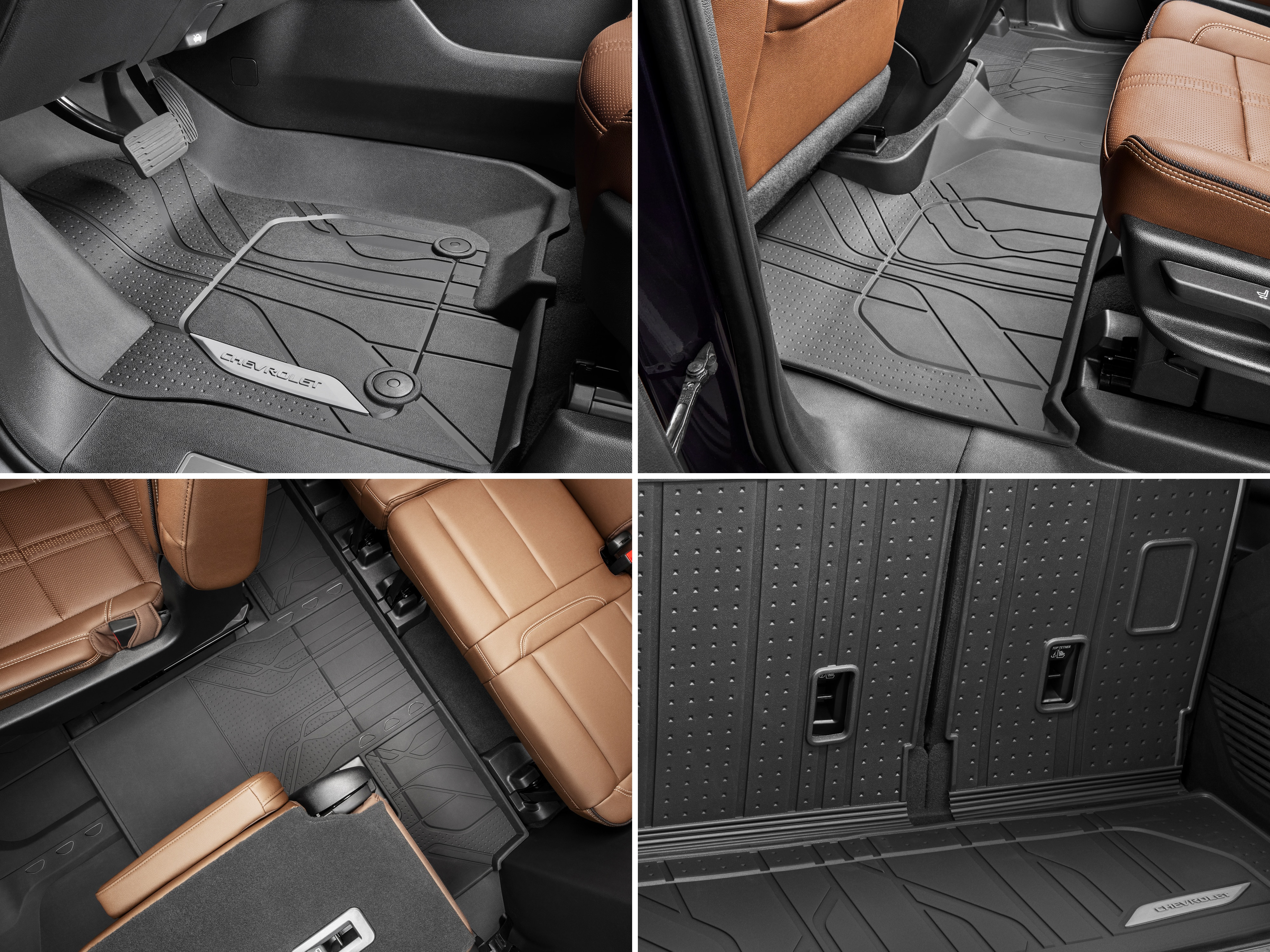 Tahoe 2021-2026 All-Weather Floor and Cargo Liner Package for Models with Second-Row Captains Chairs