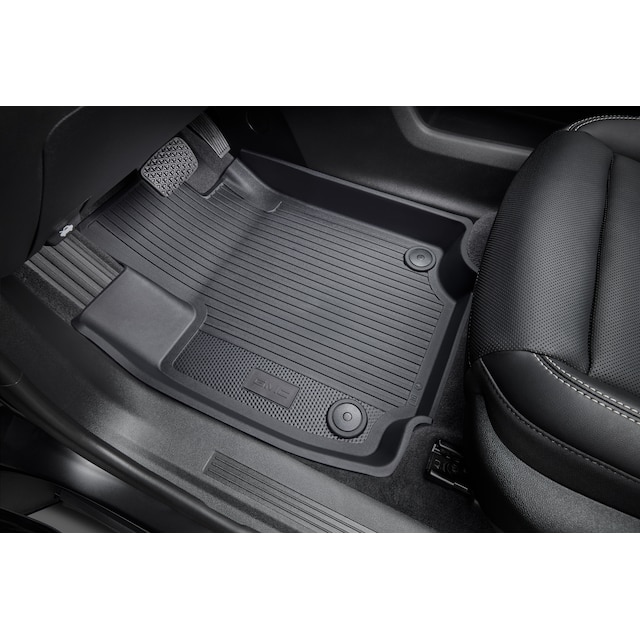 First-Row Premium All-Weather Floor Liners in Jet Black with GMC Logo