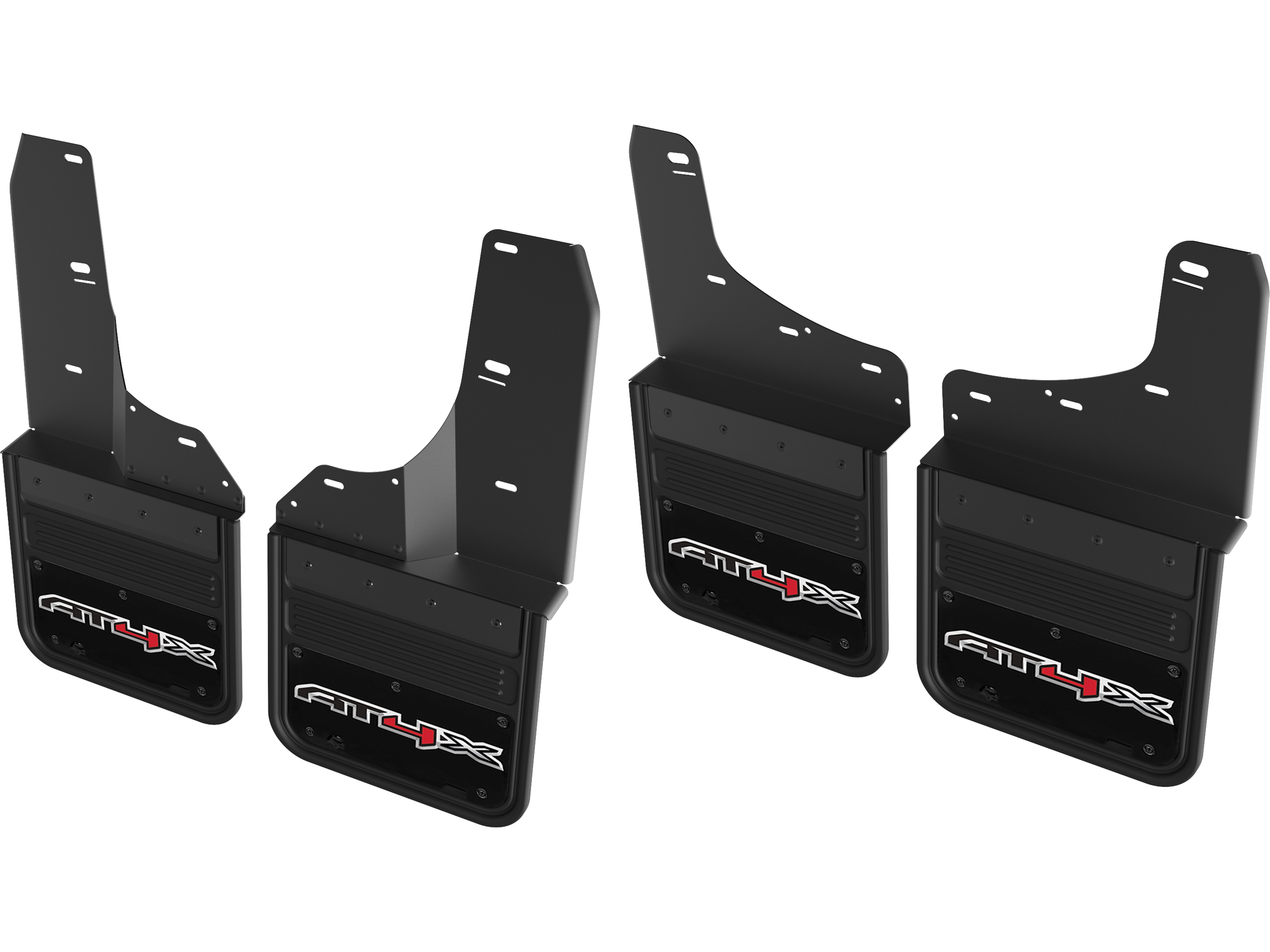 Front and Rear Rubber No-Drill Gatorback Mud Flap Kit with AT4X