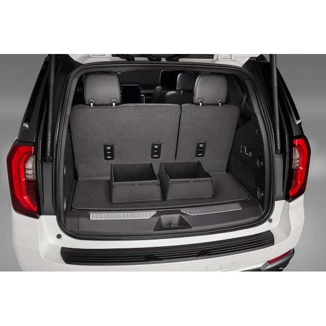 Premium Carpeted Cargo Area Mat in Jet Black with Integrated Cargo Bin