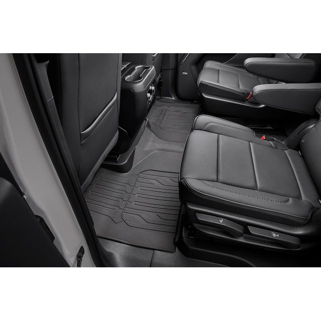 Second-Row Interlocking Premium All-Weather Floor Liners in Jet Black