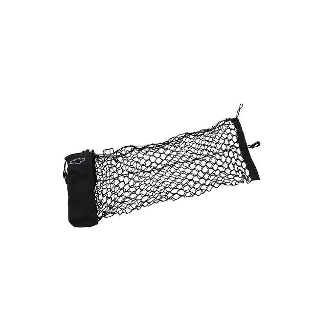 Vertical Cargo Net with Storage Bag featuring Bowtie Logo