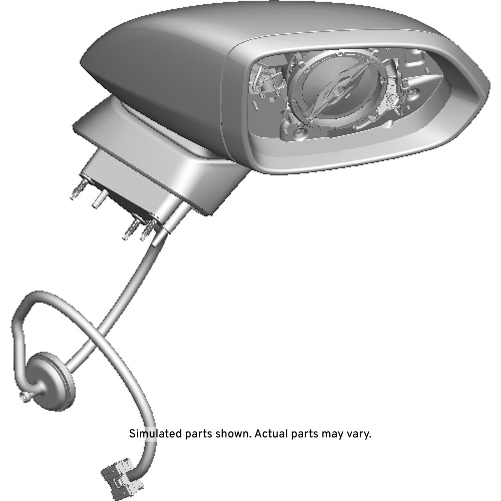 GM Genuine Parts Primed Passenger Side Door Mirror Housing