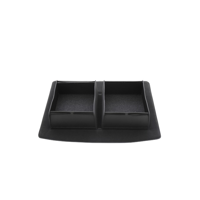 Premium Carpeted Cargo Area Mat in Jet Black with Integrated Cargo Bins