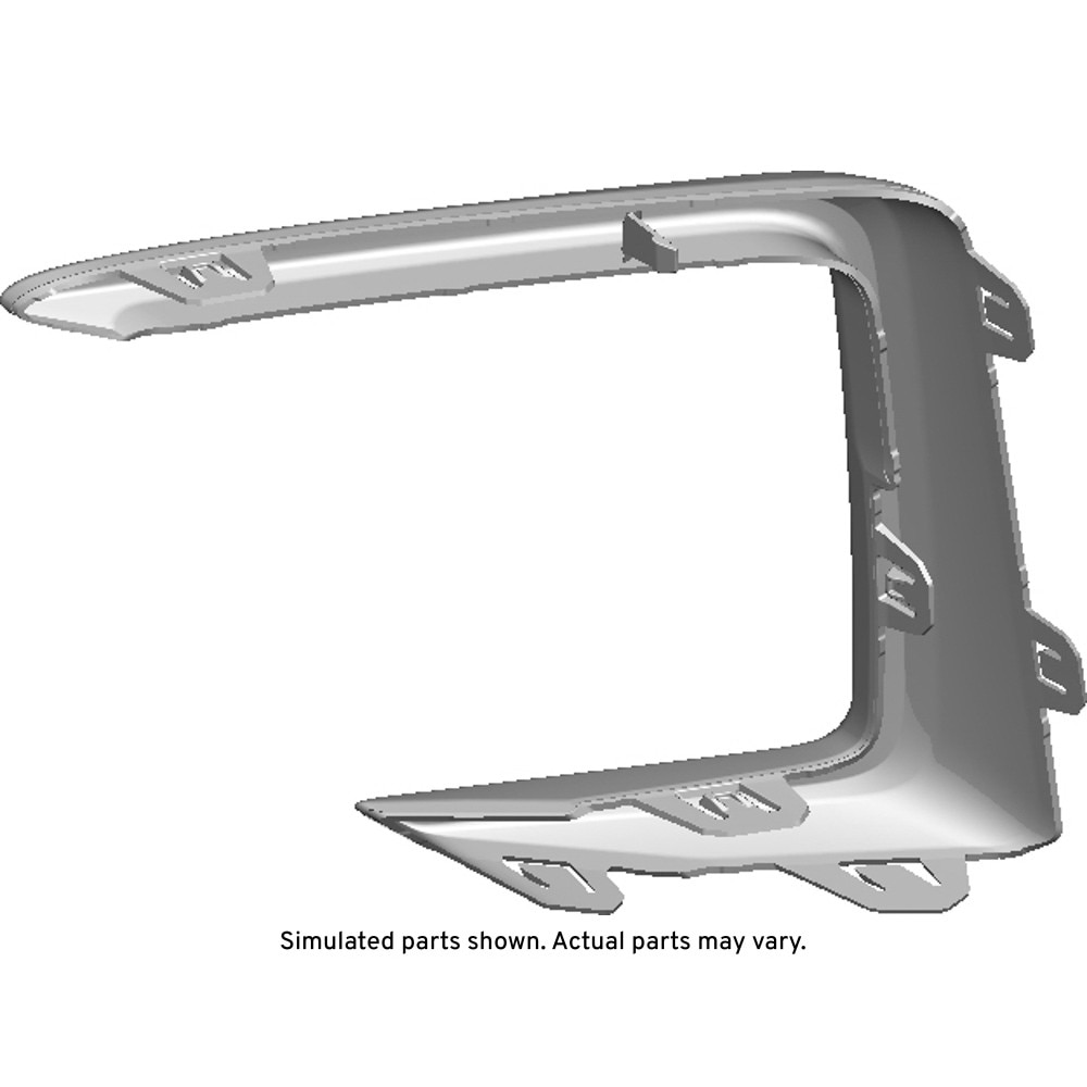GM Genuine Parts Exterior Bright Chrome Front Passenger Side Fog Lamp Opening Insert