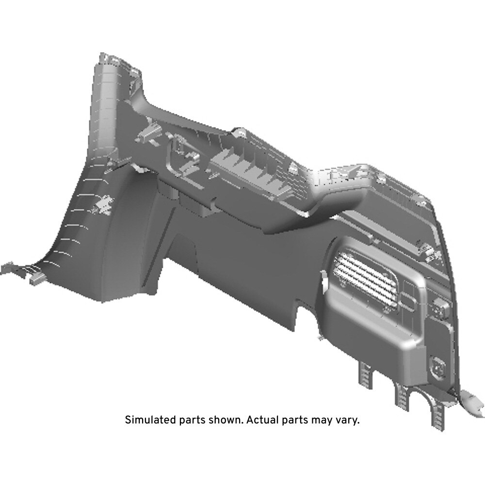 GM Genuine Parts Sheer Gray Driver Side Quarter Lower Rear Trim Panel