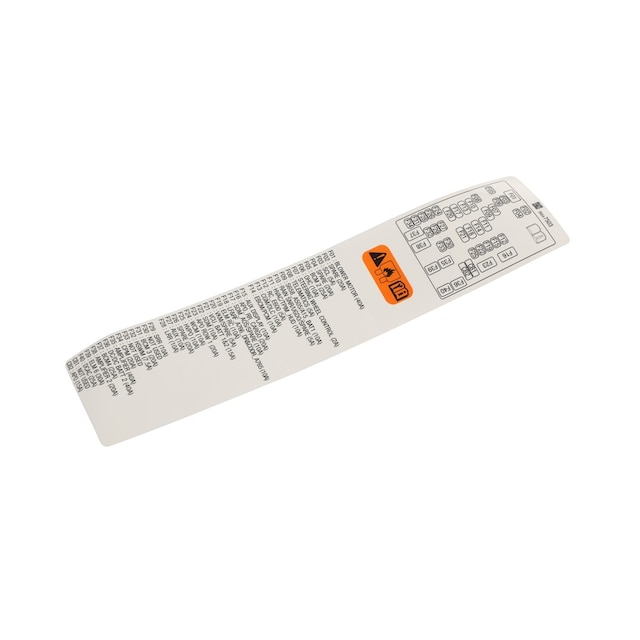 GM Genuine Parts Instrument Panel Wiring Harness Fuse Block Identification Label