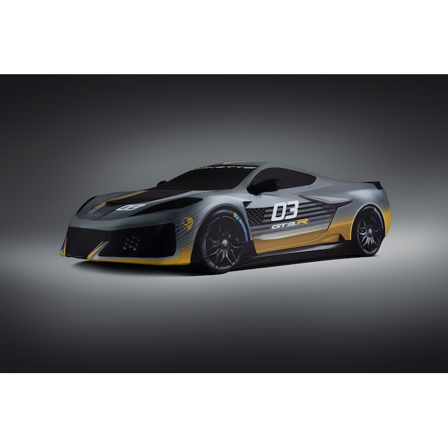 Premium Indoor Car Cover with Fully Rendered Corvette GT3.R (for Models with Low Wing Spoiler)