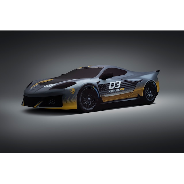Premium Indoor Car Cover with Fully Rendered Corvette GT3.R (for Models with High Wing Spoiler)