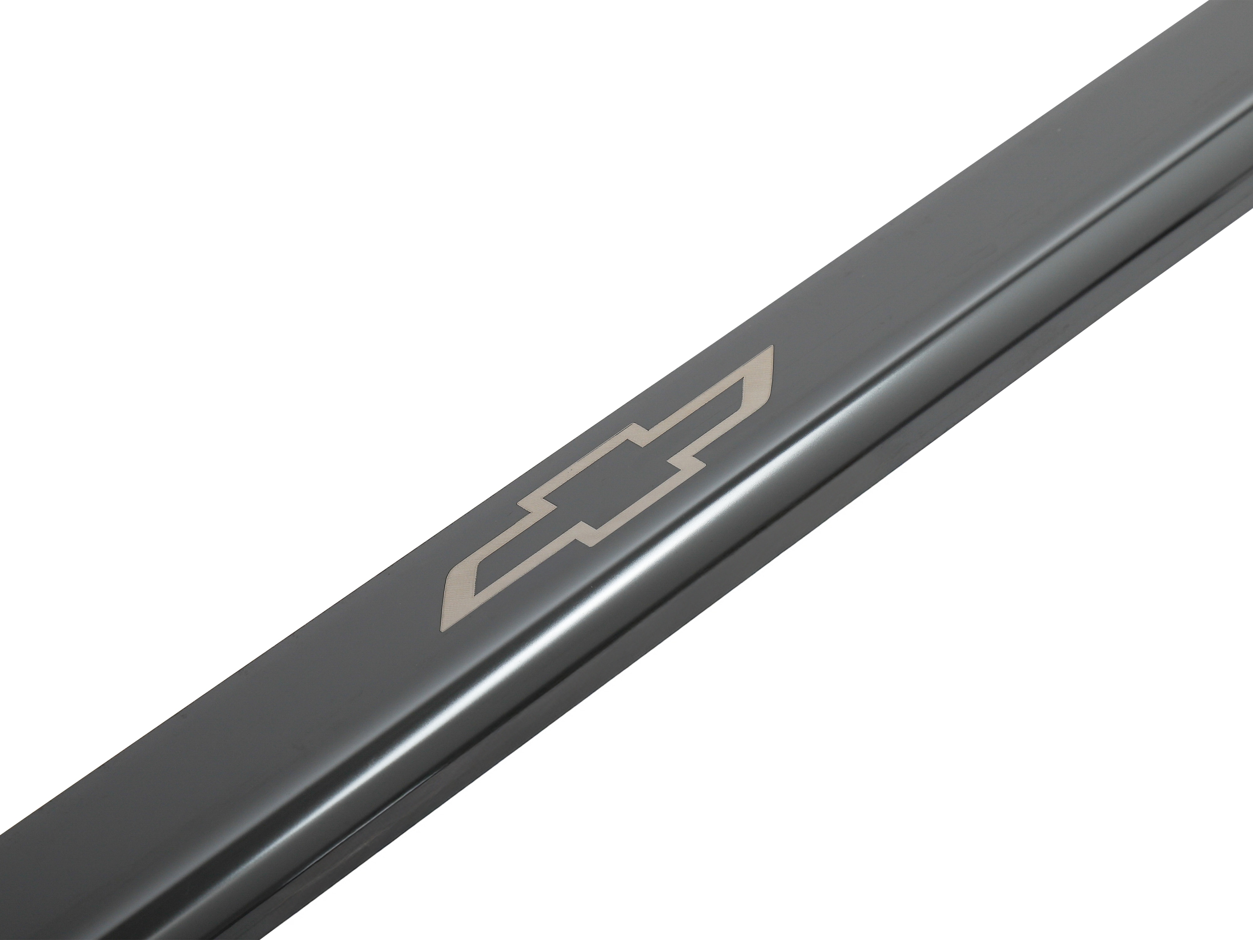 Front and Rear Door Sill Plates in Black Platinum with Chevrolet Bowtie Logo by Putco® - Associated Accessories