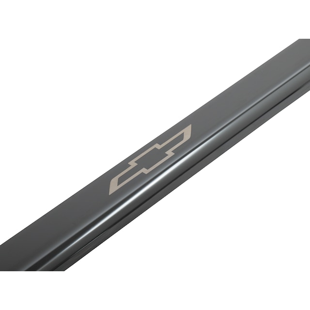 Front and Rear Door Sill Plates in Black Platinum with Chevrolet Bowtie Logo by Putco® - Associated Accessories