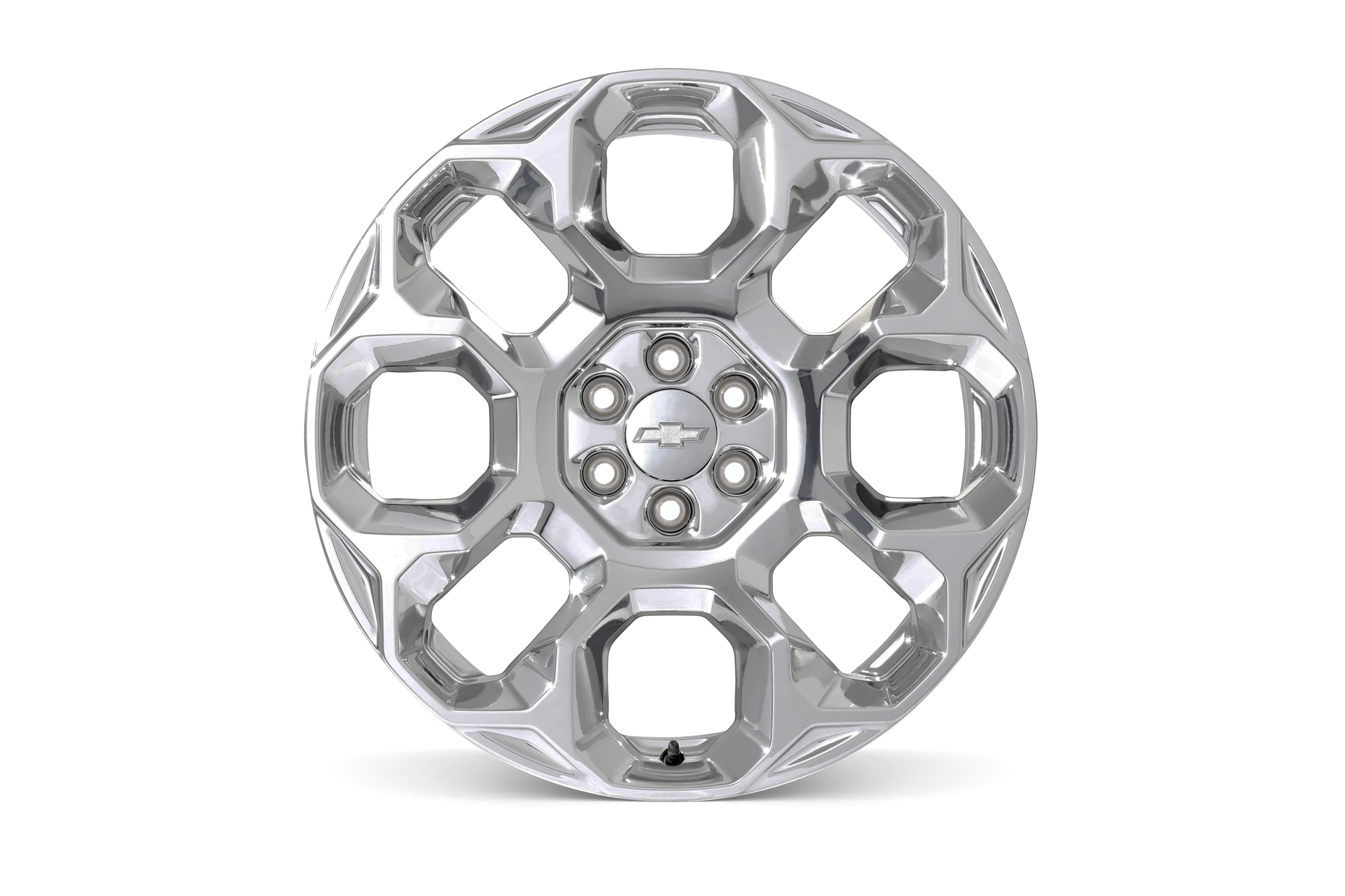 Chevrolet 24x9.5-Inch Aluminum Multi-Spoke Wheel in Bright PVD