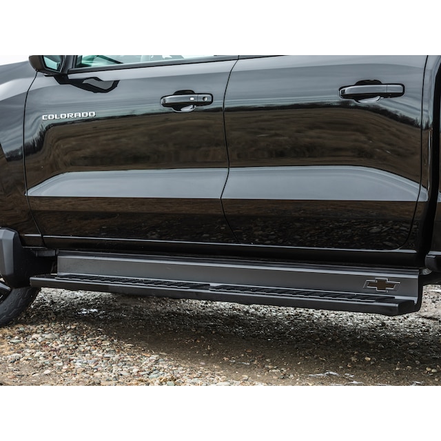 Assist Step Bar Fillers with Chevrolet Bowtie Logo in Black by Truck Hardware - Associated Accessories