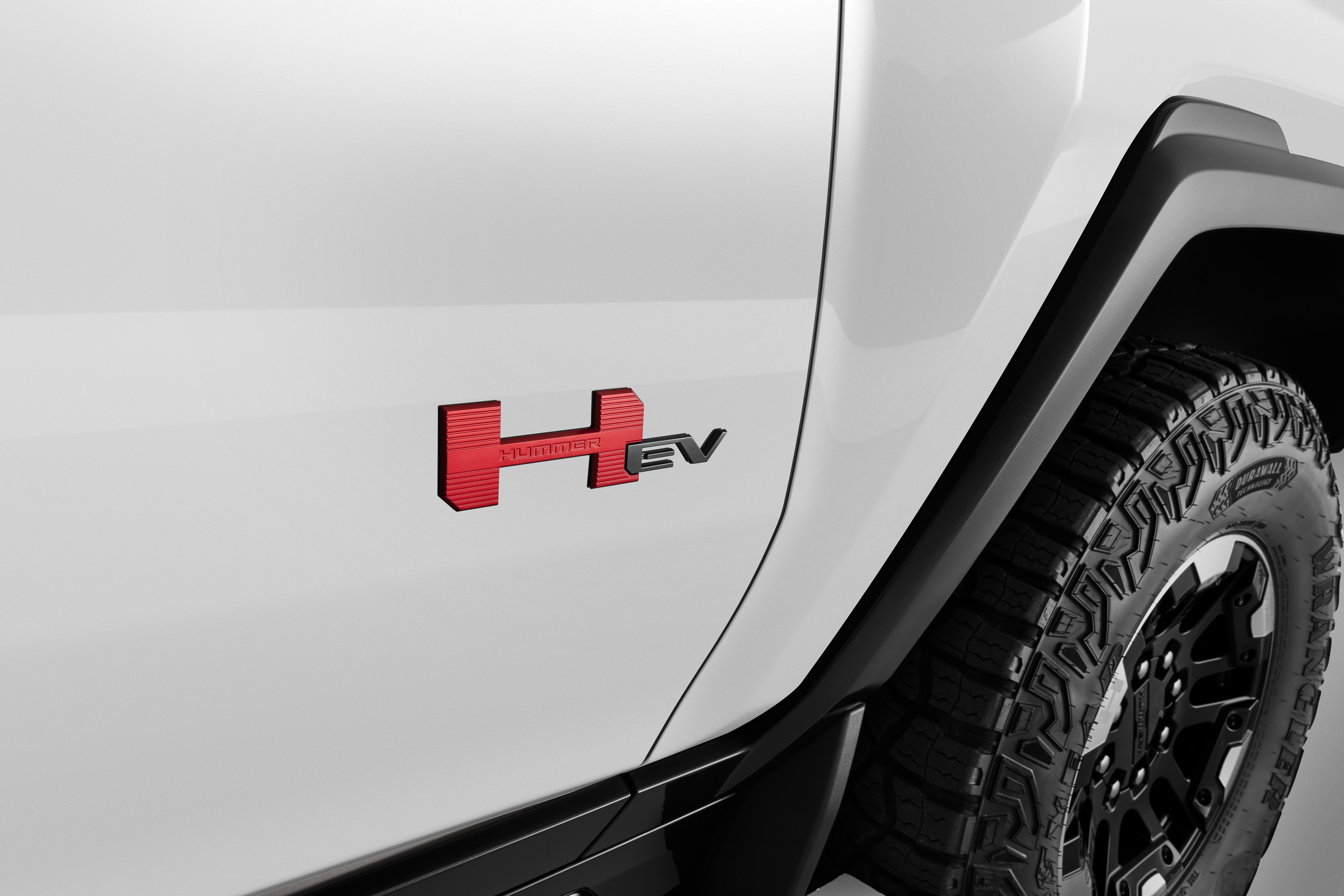HUMMER EV Emblems in Performance Red