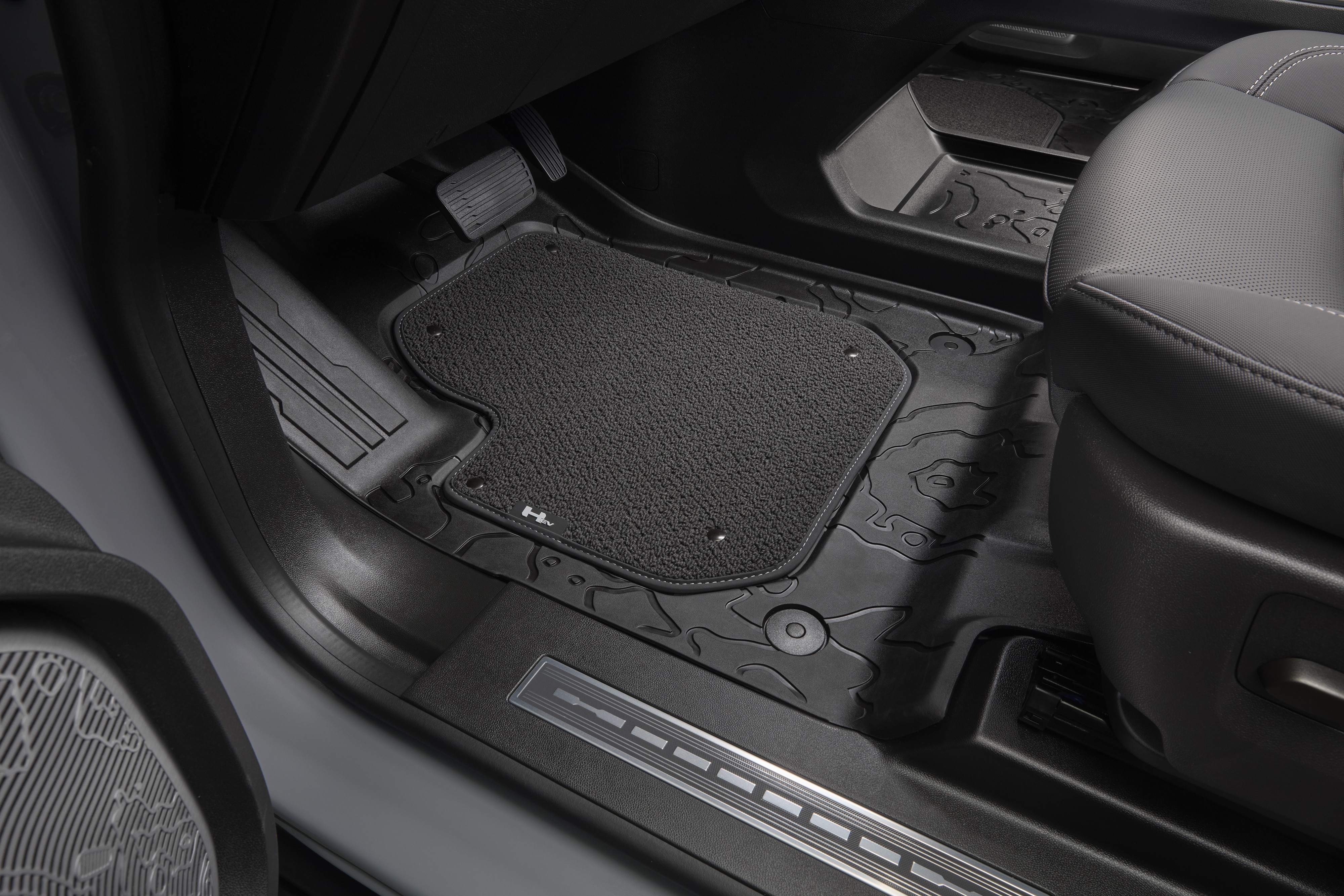 First- and Second-Row Premium Carpeted Floor Mat Inserts in Jet Black