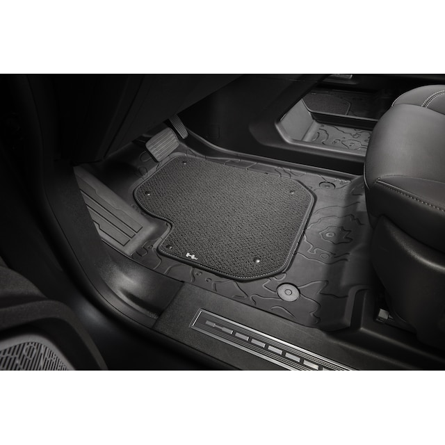 First- and Second-Row Carpeted Floor Mat Inserts in Jet Black