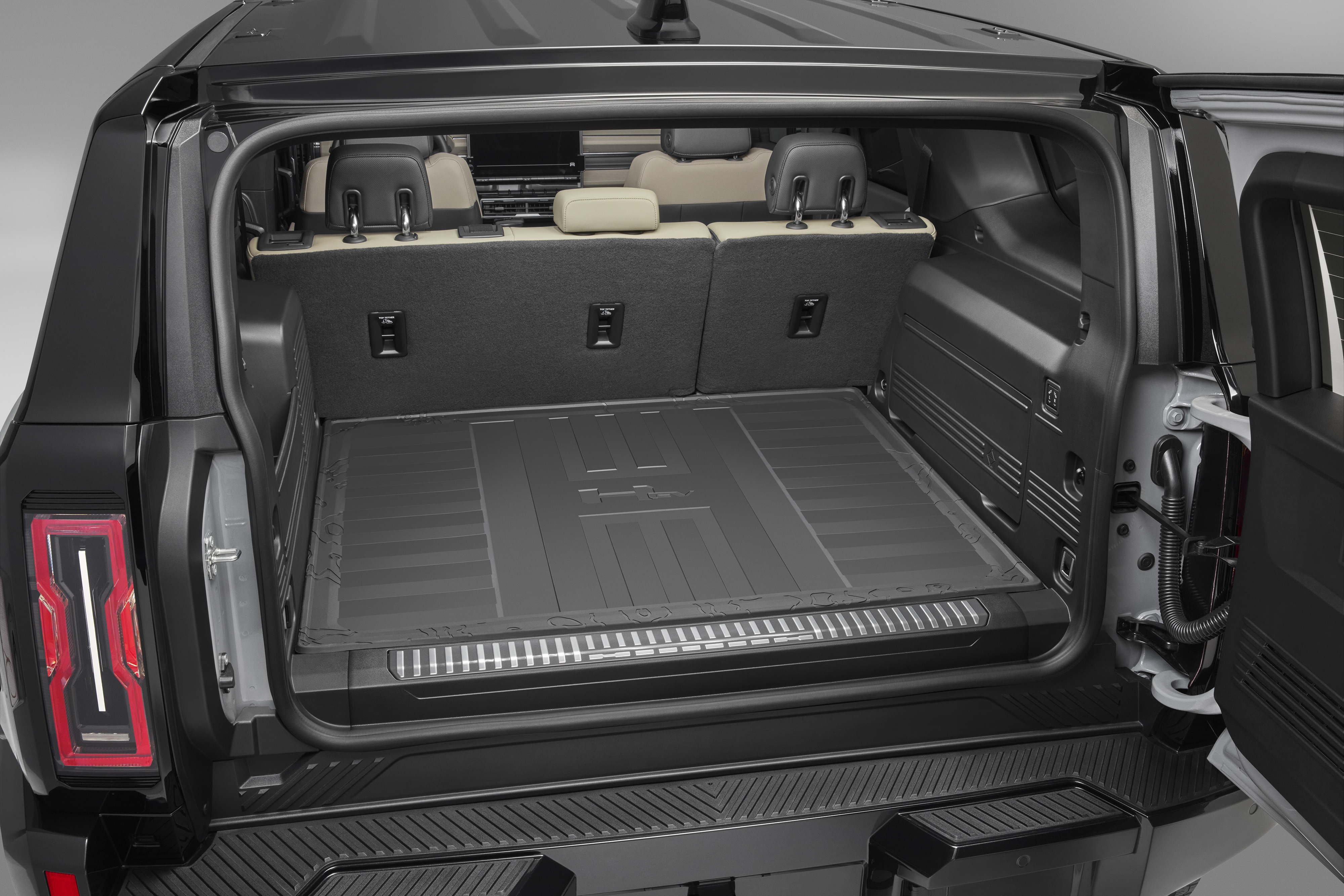 Premium All-Weather Cargo Area Mat in Jet Black with HEV Logo