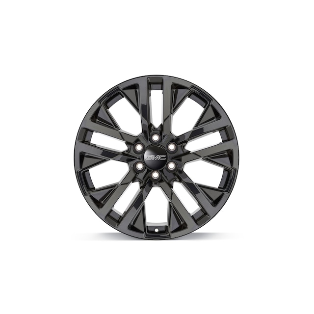 22x9-Inch Aluminum 5-Split-Spoke Wheel in High Gloss Black