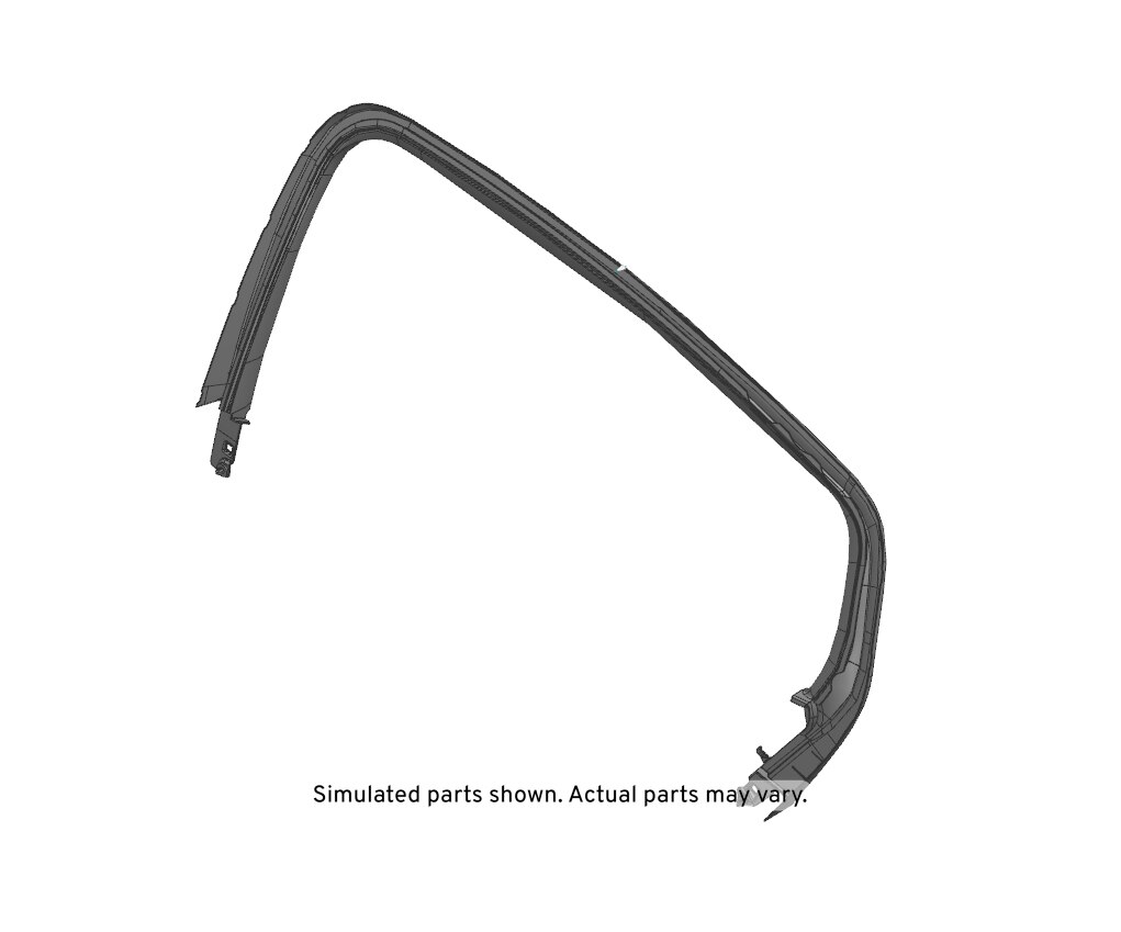 GM Genuine Parts Jet Black Rear Driver Side Door Window Garnish Molding