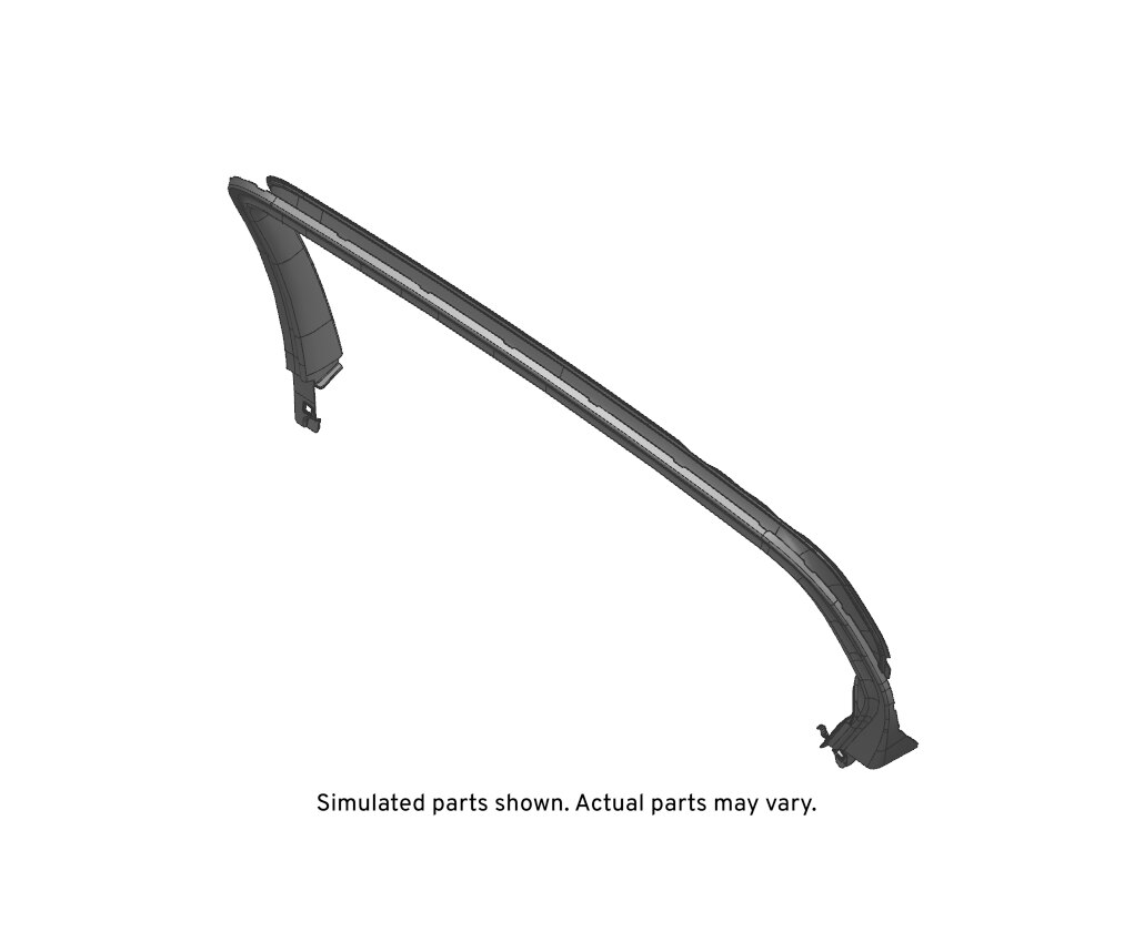 GM Genuine Parts Jet Black Rear Passenger Side Door Window Garnish Molding